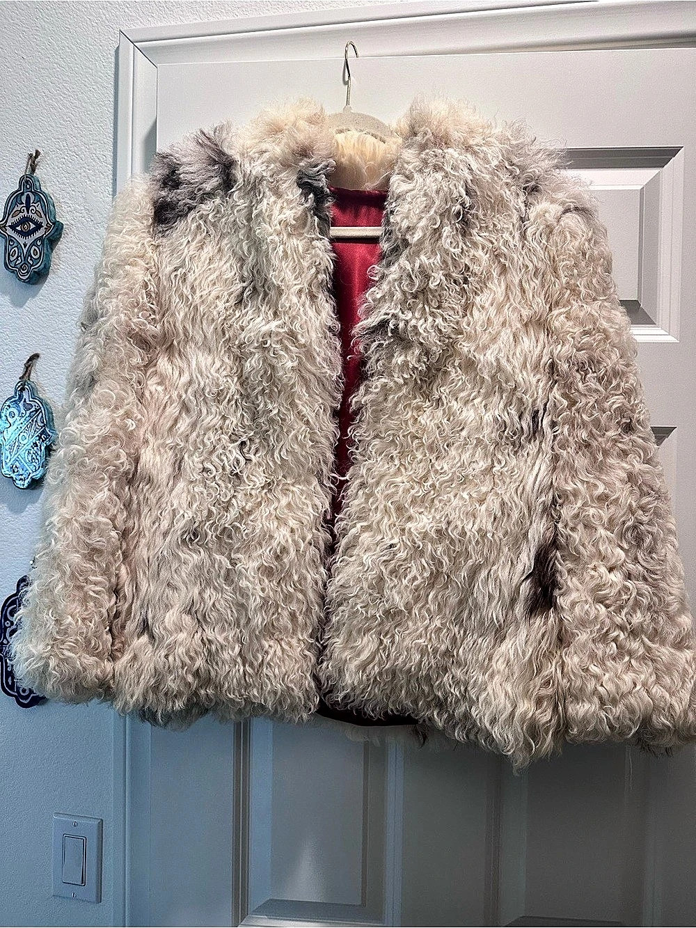 Vintage genuine curly lamb jacket